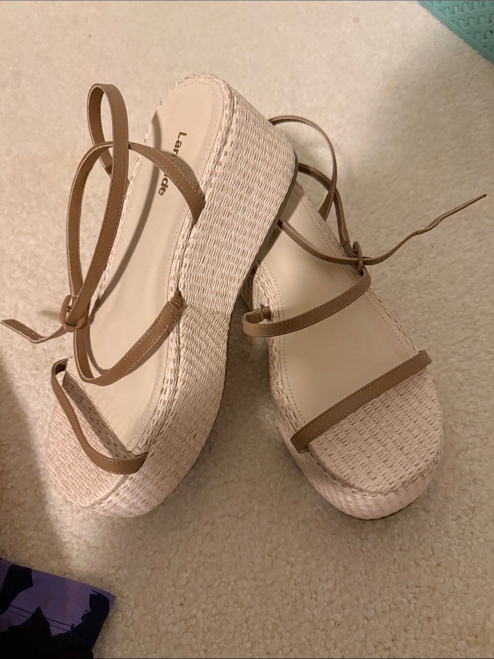 Larroude flatform Sandals size 8.5 new wo box - Picture 2 of 3
